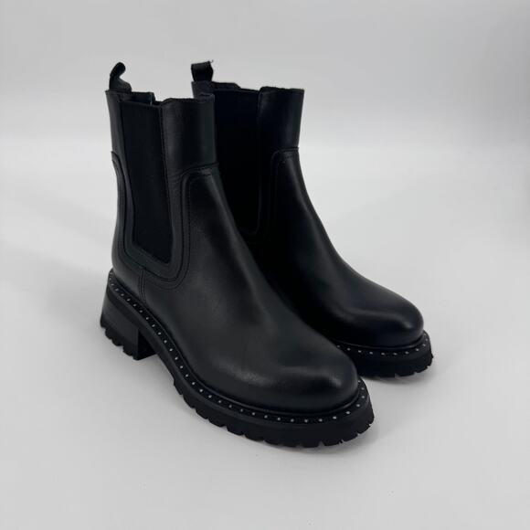 C La Canadienne Black Cedar Leather Booties Size 5 - Picture 2 of 10